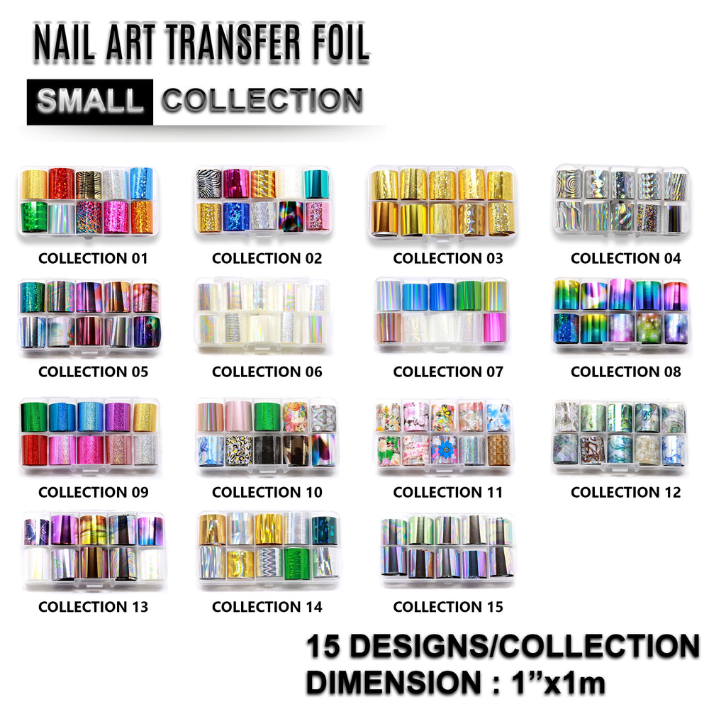 NCI Nail Art Transfer Foil, Small, Full Of 15 Collections OK0424VD