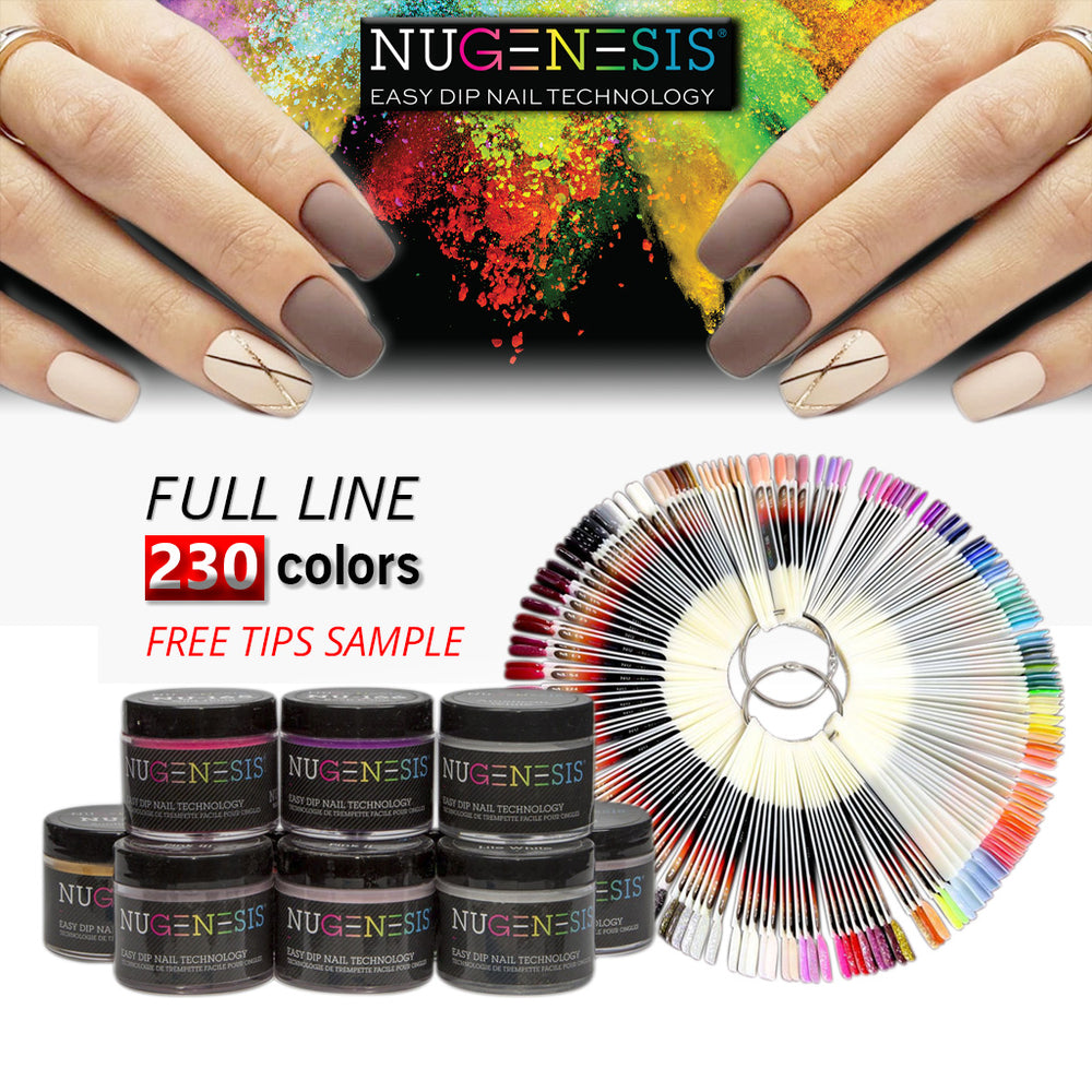 Nugenesis Dipping Powder, NU Collection, Full Line of 220 Colors (From NU 001 to NU 220), 2oz