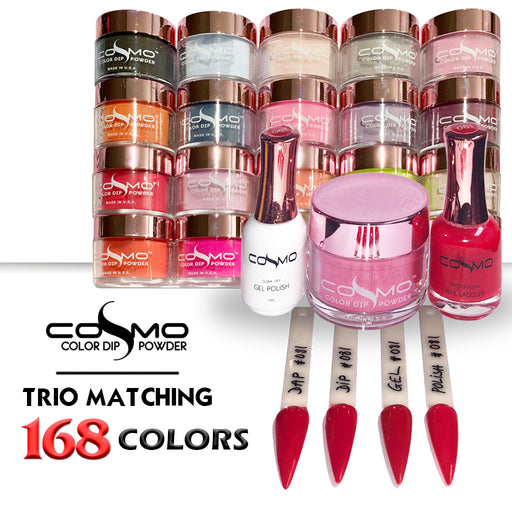 Cosmo Dipping Powder (Matching Cosmo), Full Line Of 168 Colors (From 001 To 168), 2oz OK0917VD