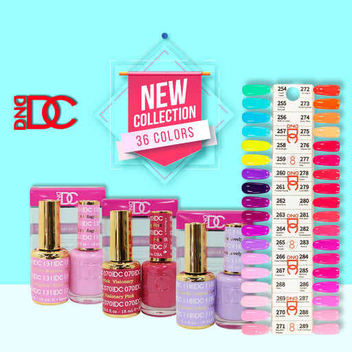 DC Nail Lacquer And Gel Polish, Full line of 36 colors (From DC 254 to DC 289), 0.6oz OK1223LK