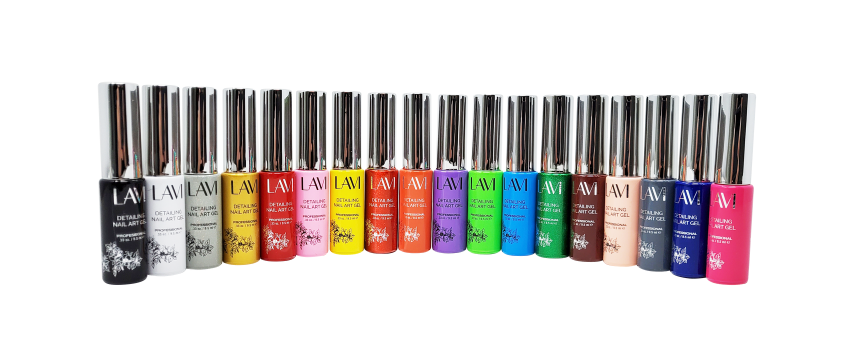 Lavi Detailing Nail Art Gel, 0.33oz, Full Line Of 28 Colors ( From 01 to 28)