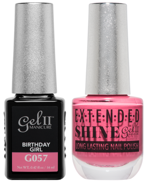 Gel II Manicure And Extended Shine, G057, Birthday Girl, 0.47oz KK