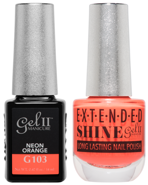 Gel II Manicure And Extended Shine, G103, Neon Orange, 0.47oz KK