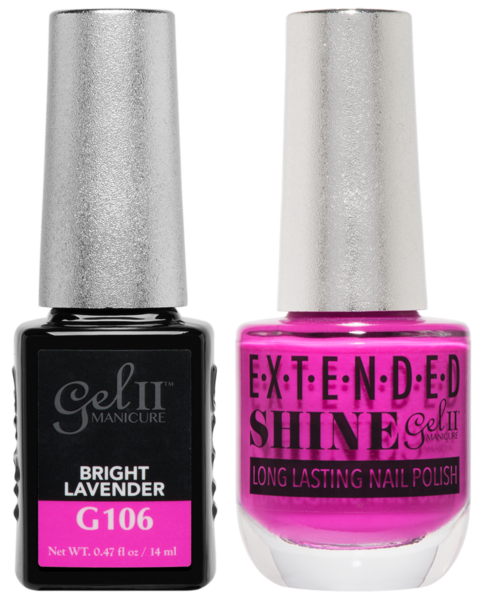 Gel II Manicure And Extended Shine, G106, Bright Lavender, 0.47oz KK
