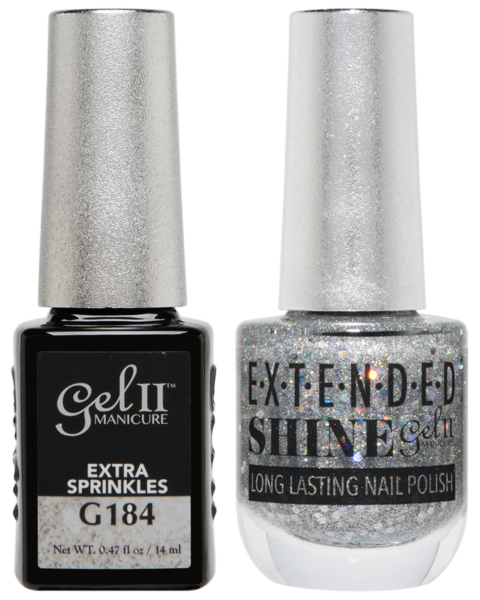 Gel II Manicure And Extended Shine, G184, Extra Sprinkles, 0.47oz KK