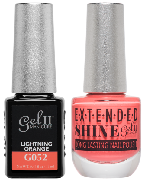 Gel II Manicure And Extended Shine, G052, Lightning Orange, 0.47oz KK