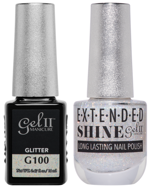 Gel II Manicure And Extended Shine, G100, Glitter, 0.47oz KK