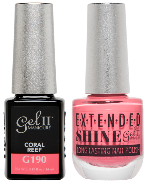 Gel II Manicure And Extended Shine, G190, Coral Reef, 0.47oz KK