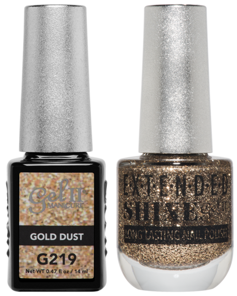 Gel II Manicure And Extended Shine, G219, Gold Dust, 0.47oz KK