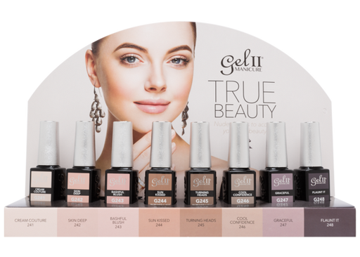 Gel II,  True Beauty Nude Collection, Full Line of 8 Colors (G241- G248, Price: $8.95/pc) 0.47oz KK