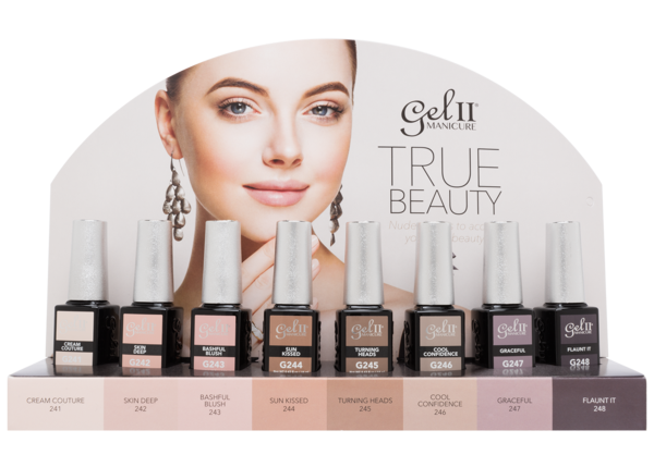 Gel II,  True Beauty Nude Collection, Full Line of 8 Colors (G241- G248, Price: $8.95/pc) 0.47oz KK