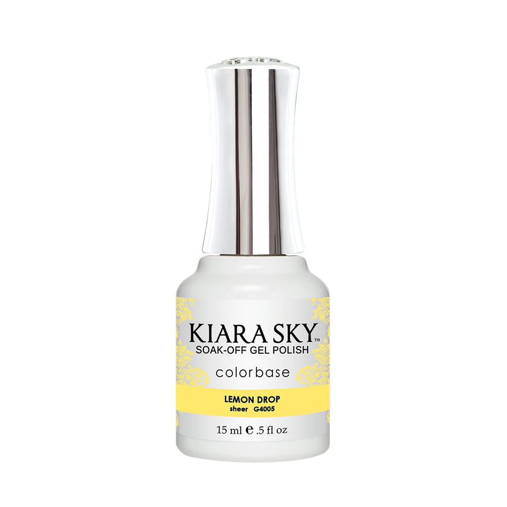 Kiara Sky Gel Polish, Jelly Collection, G4005, Lemon Drop, 0.5oz MH1004