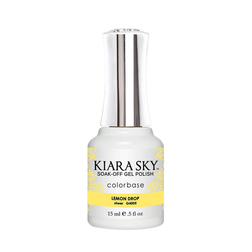 Kiara Sky Gel Polish, Jelly Collection, G4005, Lemon Drop, 0.5oz MH1004