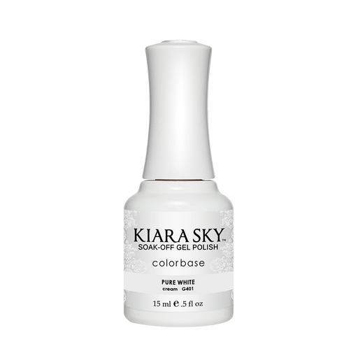 Kiara Sky Gel Polish, G401, Pure White, 0.5oz MH1004