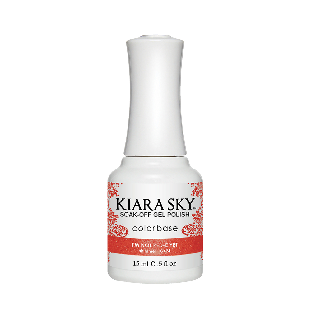 Kiara Sky Gel Polish, G424, I'm Not Red-E Yet, 0.5oz MH1004