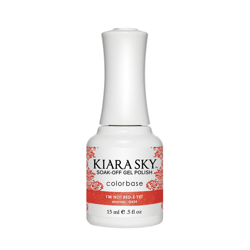 Kiara Sky Gel Polish, G424, I'm Not Red-E Yet, 0.5oz MH1004