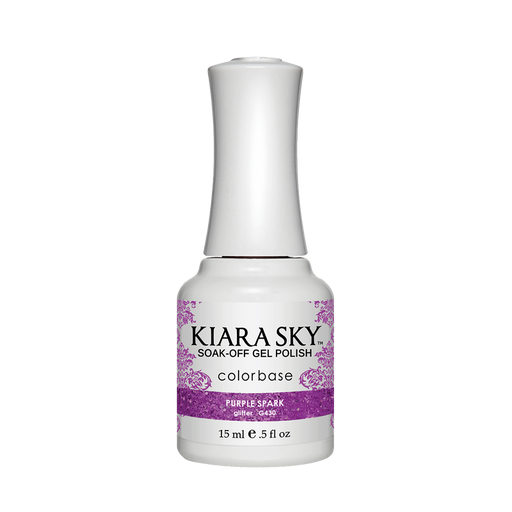Kiara Sky Gel Polish, G430, Purple Spark, 0.5oz MH1004