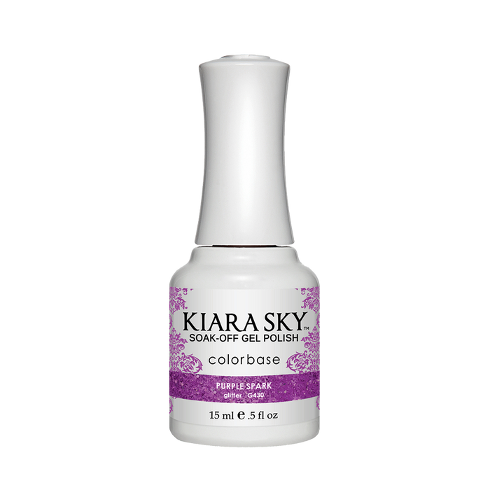 Kiara Sky Gel Polish, G430, Purple Spark, 0.5oz MH1004