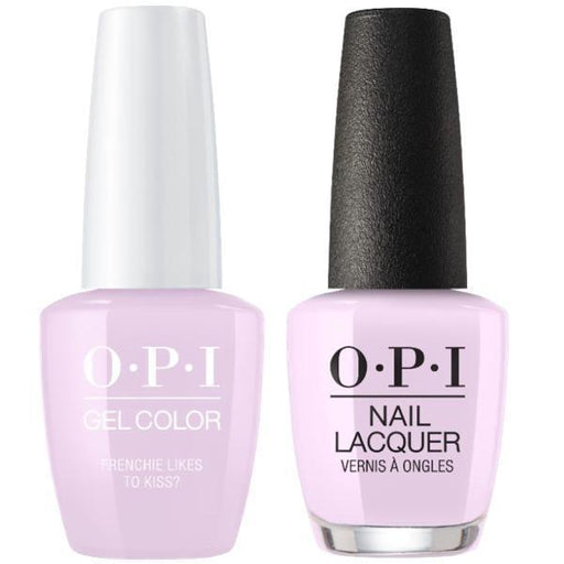 OPI GelColor And Nail Lacquer, Grease Collection, G47, Frenchie Likes To Kiss, 0.5oz