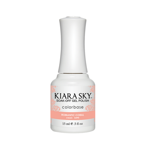 Kiara Sky Gel Polish, G490, Romantic Coral, 0.5oz MH1004