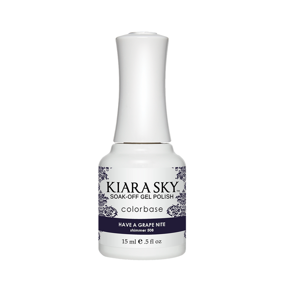 Kiara Sky Gel Polish, G508, Have A Grape Nite, 0.5oz MH1004