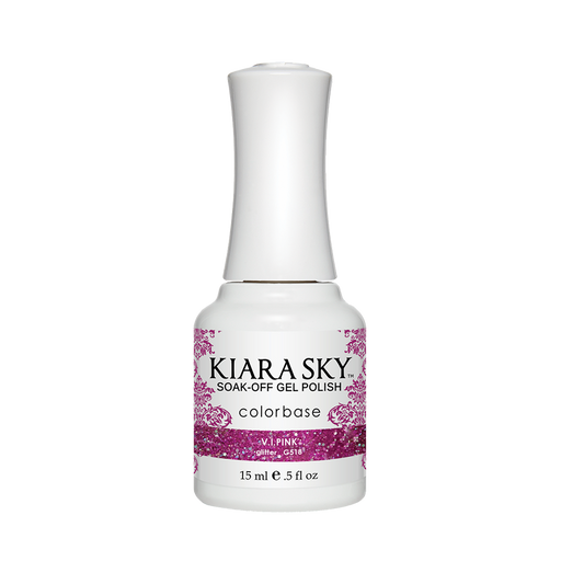 Kiara Sky Gel Polish, G518, V.I.Pink, 0.5oz MH1004