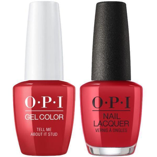 OPI GelColor And Nail Lacquer, Grease Collection, G51, Tell Me About It Stud, 0.5oz