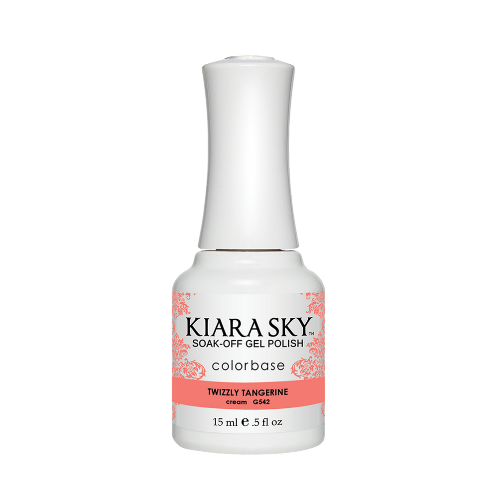 Kiara Sky Gel Polish, G542, Twizzly Tangerine, 0.5oz MH1004