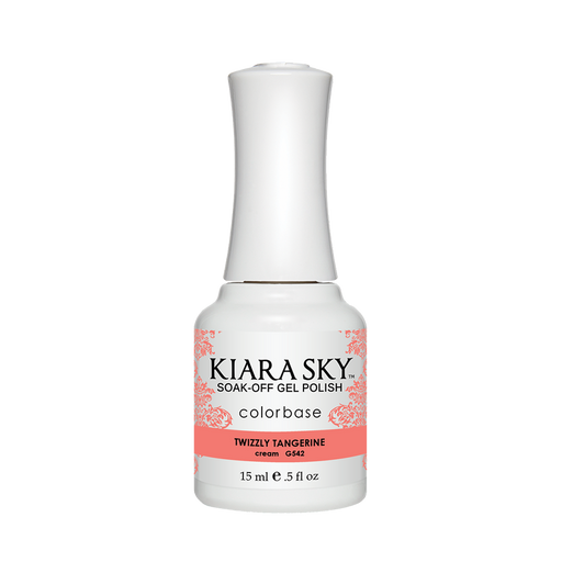 Kiara Sky Gel Polish, G542, Twizzly Tangerine, 0.5oz MH1004