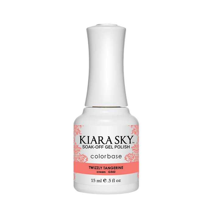 Kiara Sky Gel Polish, G542, Twizzly Tangerine, 0.5oz MH1004