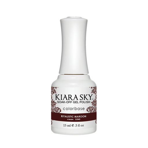 Kiara Sky Gel Polish, G545, Riyalistic Maroon, 0.5oz MH1004