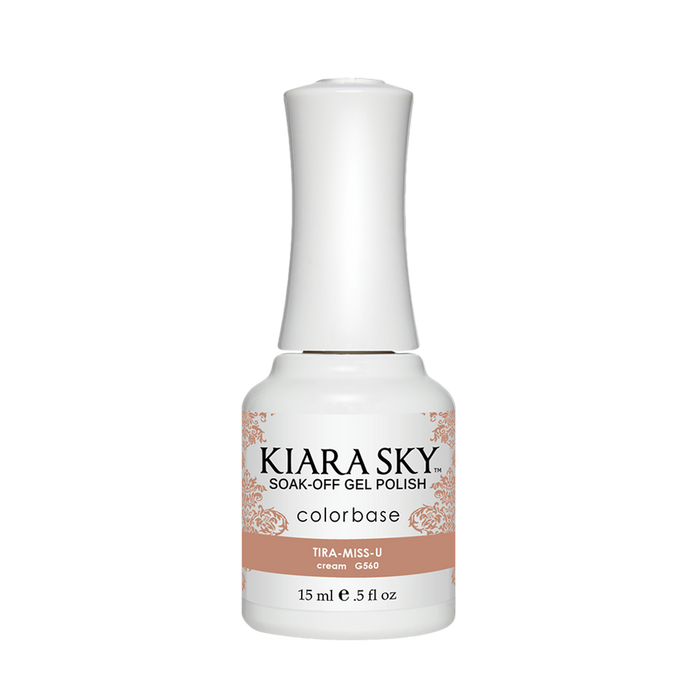 Kiara Sky Gel Polish, G560, Tira-Miss-U, 0.5oz Petal Dust,