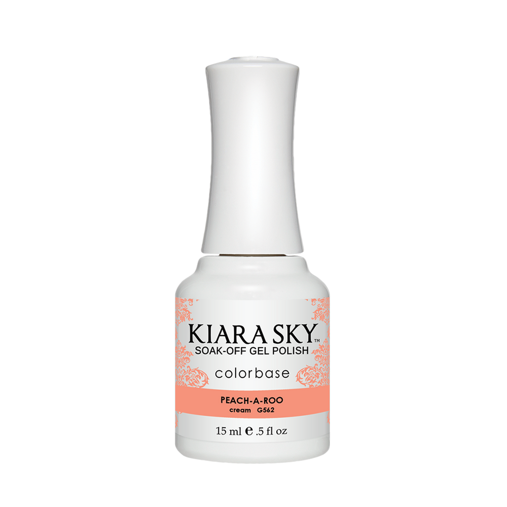 Kiara Sky Gel Polish, G562, Ice Cream Parlour Collection, Peach-A-Roo, 0.5oz MH1004