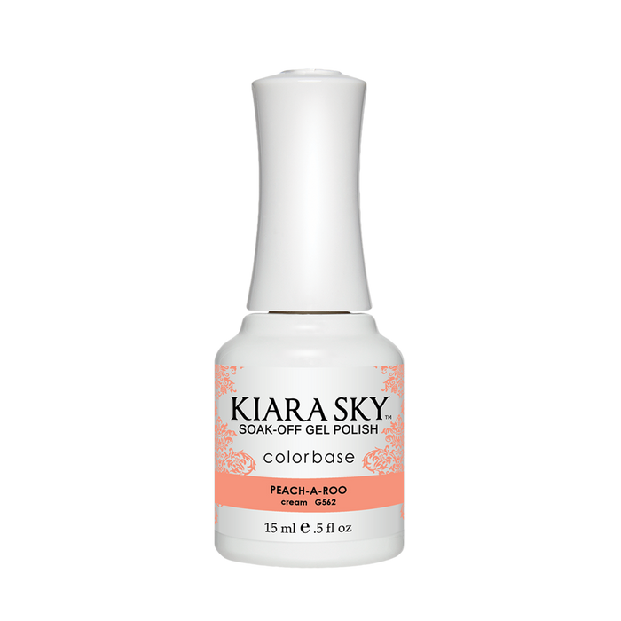 Kiara Sky Gel Polish, G562, Ice Cream Parlour Collection, Peach-A-Roo, 0.5oz MH1004