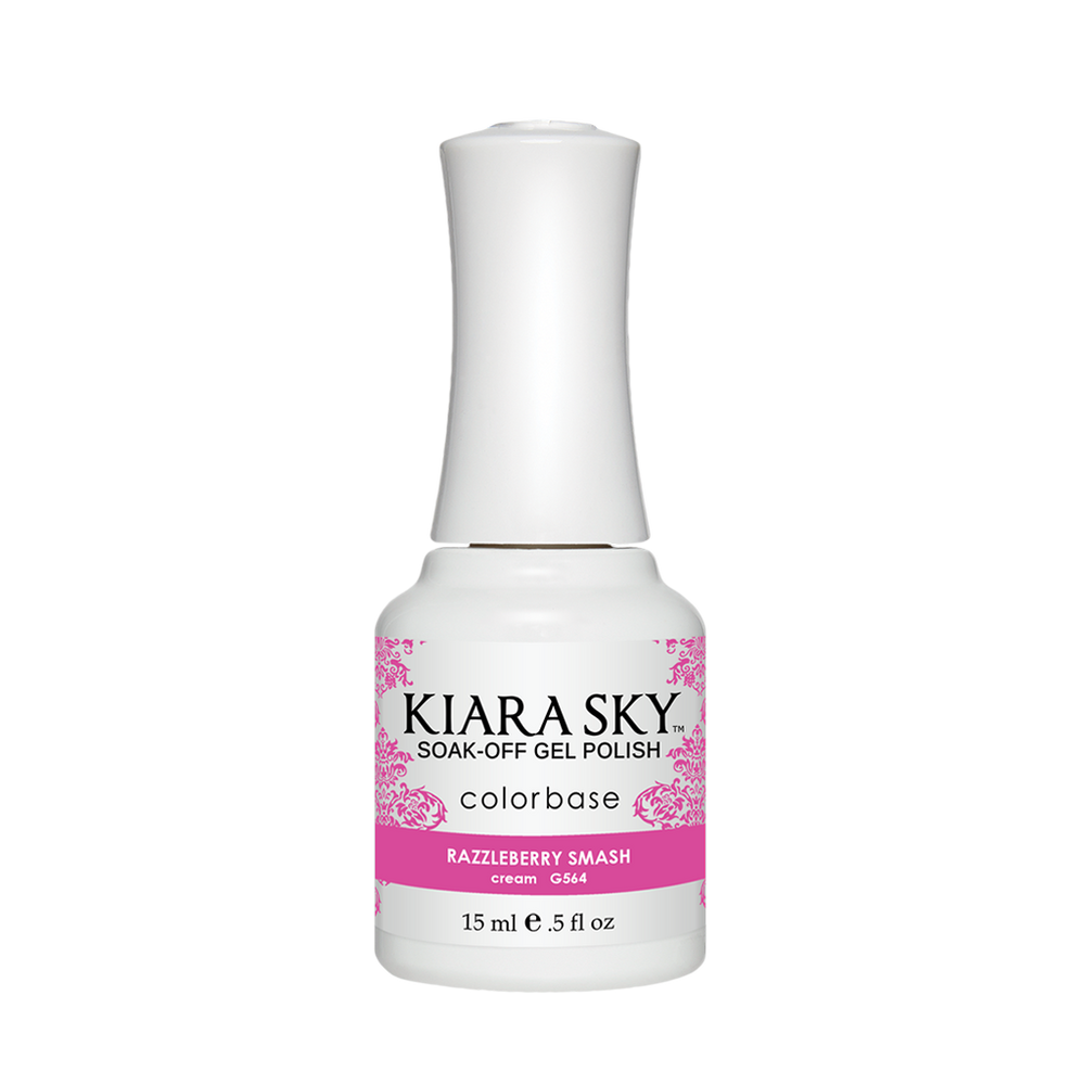 Kiara Sky Gel Polish, G564, Ice Cream Parlour Collection, Razzleberry Smash, 0.5oz MH1004