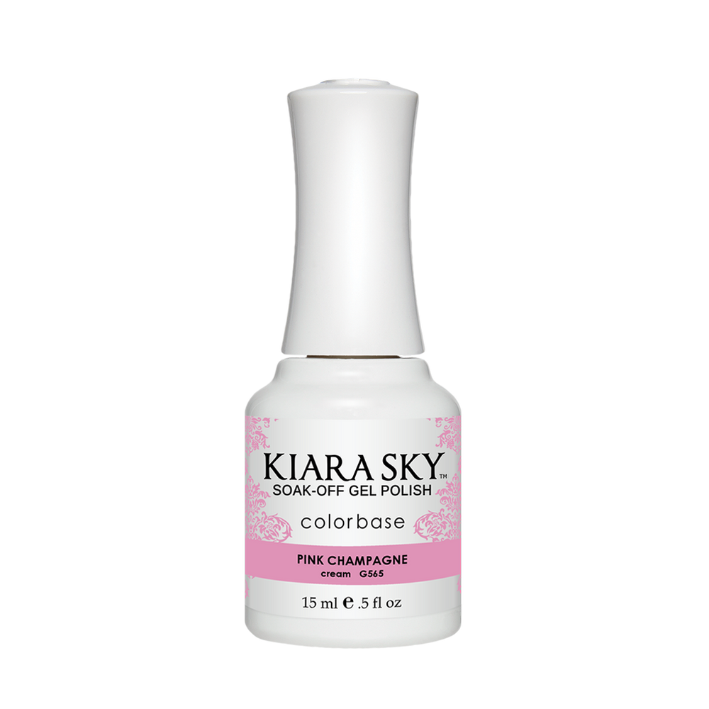 Kiara Sky Gel Polish, G565, Ice Cream Parlour Collection, Pink Champagne, 0.5oz MH1004