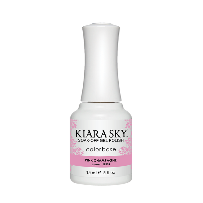 Kiara Sky Gel Polish, G565, Ice Cream Parlour Collection, Pink Champagne, 0.5oz MH1004