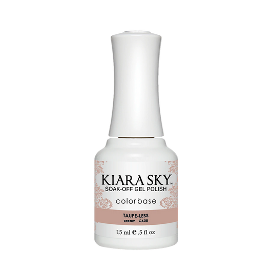 Kiara Sky Gel Polish, In The Nude Collection, G608, Taup-Less, 0.5oz MH1004