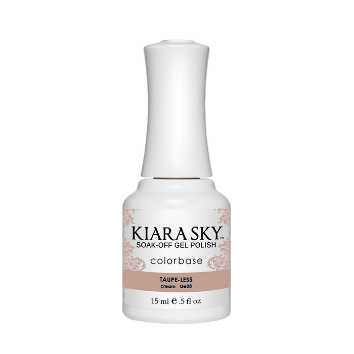 Kiara Sky Gel Polish, In The Nude Collection, G608, Taup-Less, 0.5oz MH1004