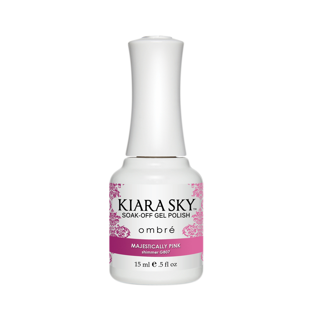 Kiara Sky Mood Gel Polish Ombre, G807, Majestically Pink, 0.5oz MH1004