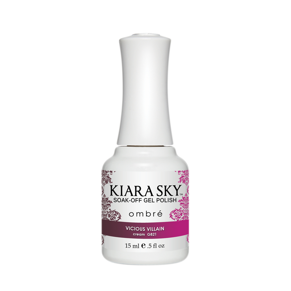 Kiara Sky Mood Gel Polish Ombre, G821, Vicious Villain, 0.5oz MH1004