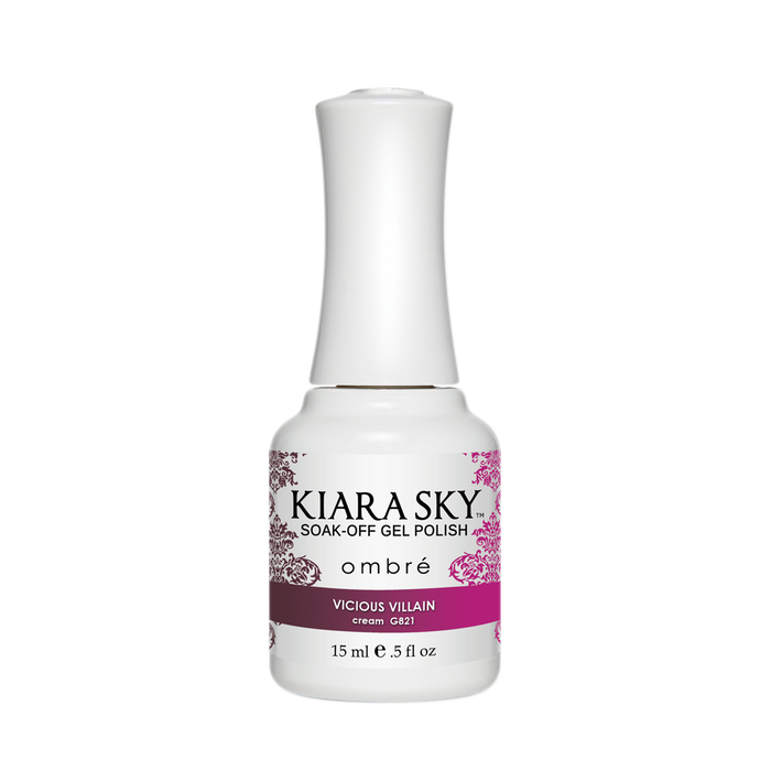 Kiara Sky Mood Gel Polish Ombre, G821, Vicious Villain, 0.5oz MH1004
