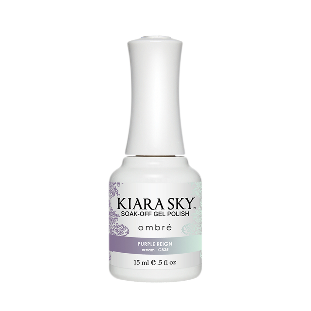 Kiara Sky Mood Gel Polish Ombre, G835, Purple Reign, 0.5oz MH1004