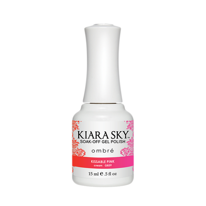 Kiara Sky Mood Gel Polish Ombre, G839, Kissable Pink, 0.5oz MH1004