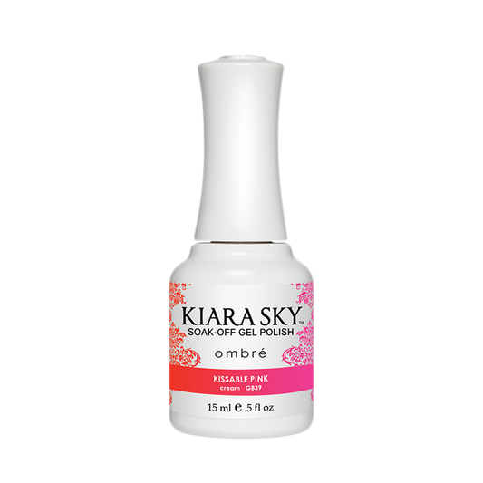 Kiara Sky Mood Gel Polish Ombre, G839, Kissable Pink, 0.5oz MH1004