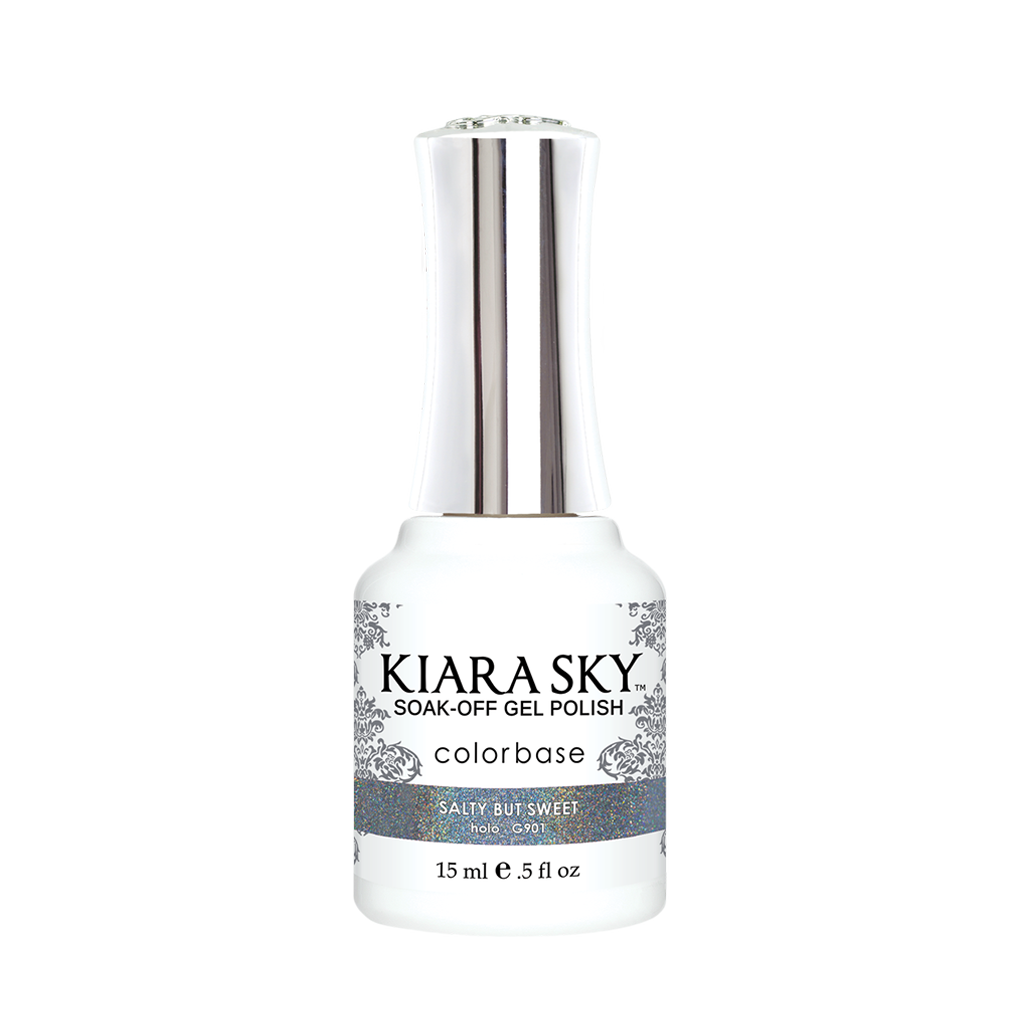 Kiara Sky Gel Polish, G901, Holo Mermaid Collection, Salty But Sweet, 0.5oz MH1004