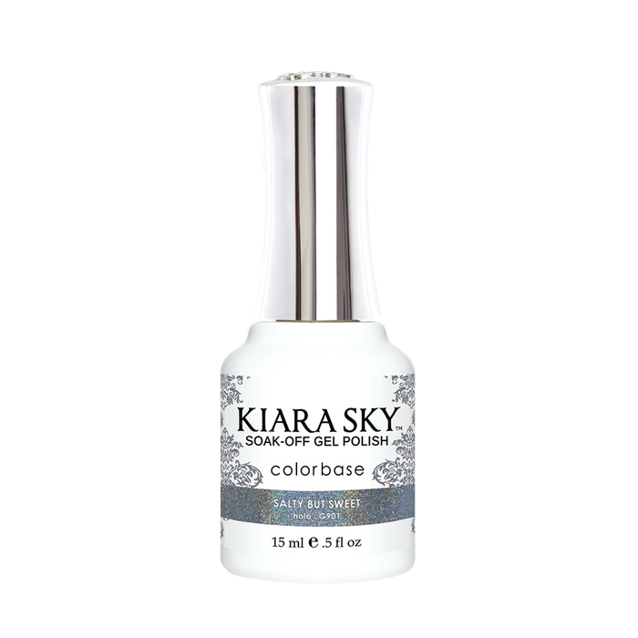 Kiara Sky Gel Polish, G901, Holo Mermaid Collection, Salty But Sweet, 0.5oz MH1004