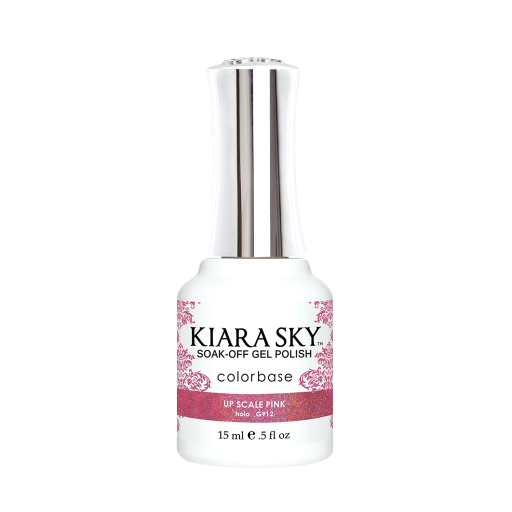 Kiara Sky Gel Polish, G912, Holo Mermaid Collection, Up Scale Pink, 0.5oz MH1004