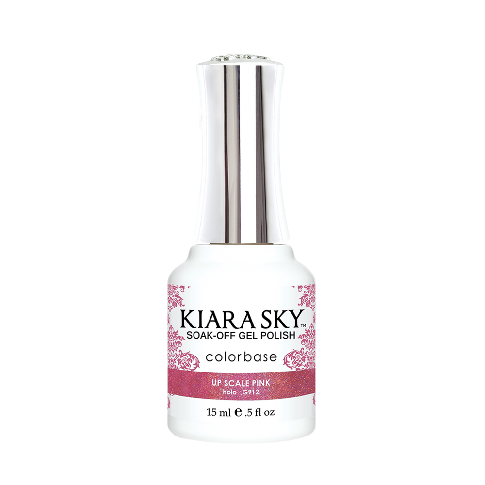 Kiara Sky Gel Polish, G912, Holo Mermaid Collection, Up Scale Pink, 0.5oz MH1004
