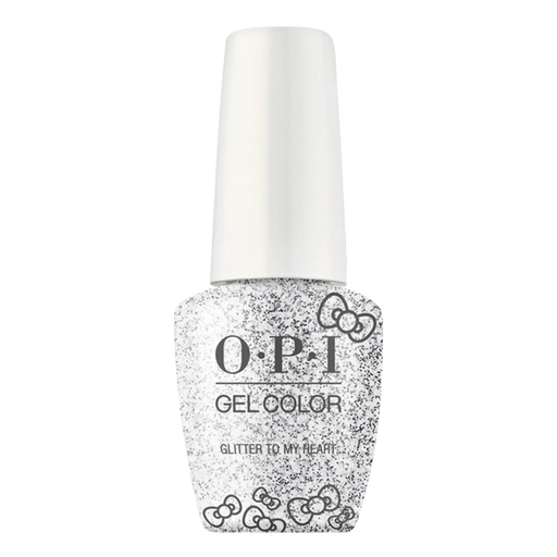 OPI GelColor, Hello Kitty Collection, HPL01, Glitter to My Heart, 0.5oz KK1005